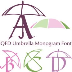qfd umbrella monogram font