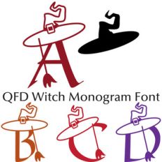 qfd witch monogram font