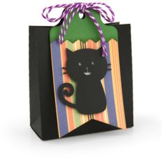 2 on 12x12 tag bag black cat