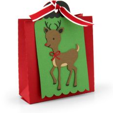 2 on 12x12 tag bag reindeer
