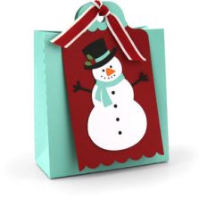 2 on 12x12 tag bag snowman