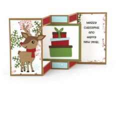 shutter card center panel reindeer