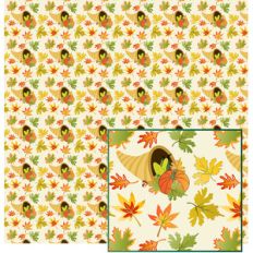cornucopia on cream pattern