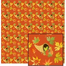 cornucopia on rust pattern