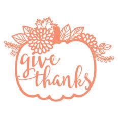 give thanks floral pumpkin