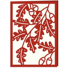 oak and acorn card