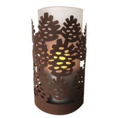 pine cone papercut lantern