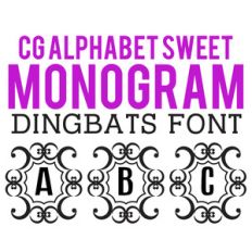 cg alphabet sweet monogram font
