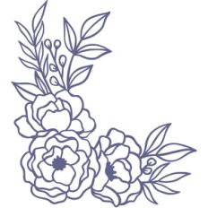 floral corner frame