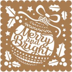 merry and bright card front