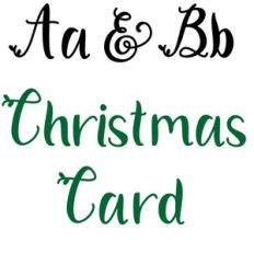 christmas card font