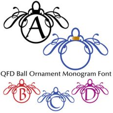qfd ball ornament monogram font