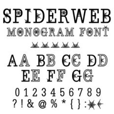 spiderweb monogram font