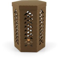 hexagon fold tuck lantern