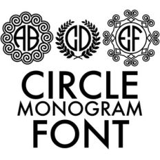 circle monograms font