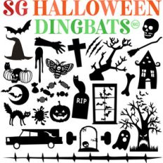 sg halloween dingbats font