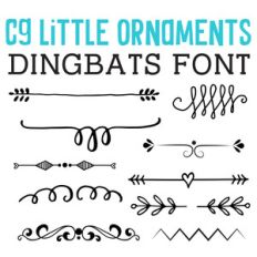 cg little ornaments dingbats