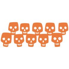 spooky skulls repeating border