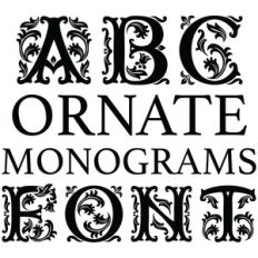 ornate monograms font