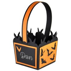 halloween bat treat basket