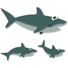 cartoon sharks