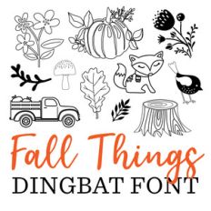 fall things dingbat font