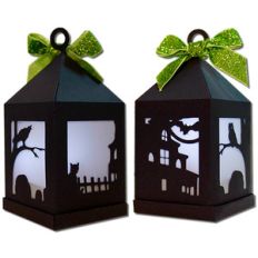 spooky hanging tea light lantern