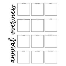 annual overview pages