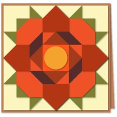 rose of sharon quilt block 6x6 card