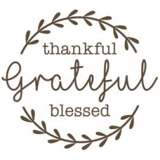 grateful thankful blessed