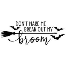 don't make me break out my broom