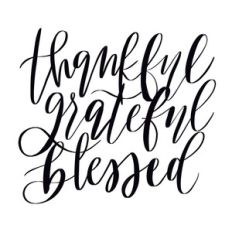thankful grateful blessed
