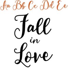 fall in love script font