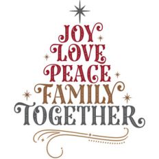 family wording christmas tree