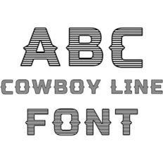 cowboy line font
