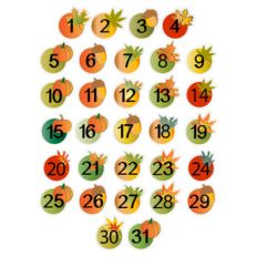 fall leaves with numbers planner stickers