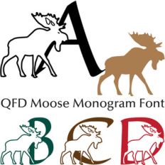 qfd moose monogram font