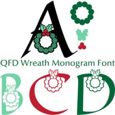 qfd wreath monogram font