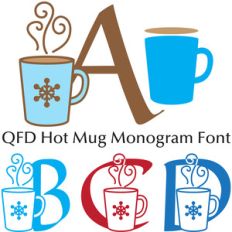 qfd hot mug monogram font