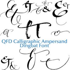 qfd calligraphic ampersand dingbat font