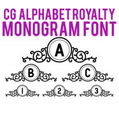 cg alphabet monogram royalty