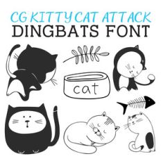 cg kitty cat attack dingbats