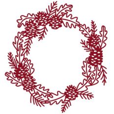 oak and pine wreath garland