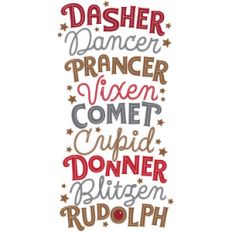santa's reindeer list