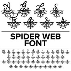 spider web font