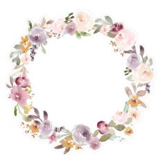 watercolor flower wreath