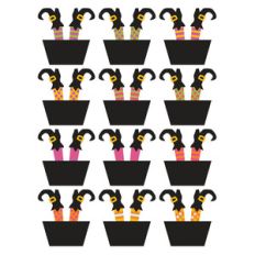 oops a daisy witches cupcake toppers