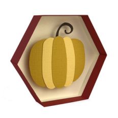 pumpkin hexagon shadowbox