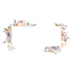 watercolor floral frame corners