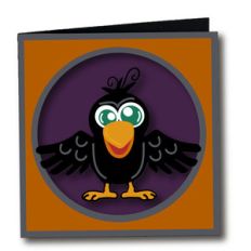 crow circle card